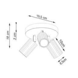 Luminosa Lighting Luminosa Karbon Minimalist Ceiling Spotlight Cluster 3 Light White - thumbnail 6
