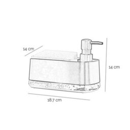 Innoteck Essentials Dual Hand And Dish Soap Dispenser With Sponge Holder - Black - thumbnail 7