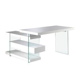 Angel Cerda Stylish White Wood And Glass Desk For Modern Offices - thumbnail 5