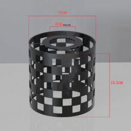 Rustic Red Metal Easy Fit Drum Cage Ceiling Light Shade Hollow Out Lamp Shade For Ceiling Pendant Light - thumbnail 4