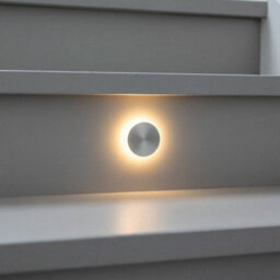 Ultra Beam Lighting Ultrabeam Round Mini Recessed Indoor Wall Light - Step And Stair Riser Light 1 Watt Led Polished Aluminium Finish - thumbnail 3