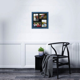 AK Frames 12X12 Navy Blue Classic Multi Photo Frame With Black Mount - Holds 4 Apertures (4X) 6X4 Photos - thumbnail 3