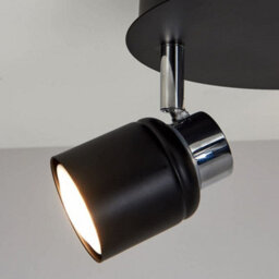 Valuelights Benton Black 3 Way Round Ip44 Bathroom Ceiling Spotlight - thumbnail 3