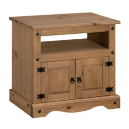 Tv Unit Straight Media Cabinet Stand Mexican Pine By
