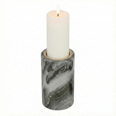 Urbn-Living Urbnliving 10Cm Marble Tea Light Candle Holder - Elegant Home Décor & Centrepiece Gift - image 1