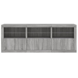 Berkfield Sideboard With Led Lights Grey Sonoma 181.5X37X67 Cm - thumbnail 6