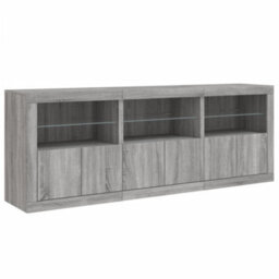 Berkfield Sideboard With Led Lights Grey Sonoma 181.5X37X67 Cm - thumbnail 5