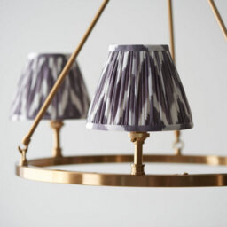Loops Stylish 2 Pack Hanging Pendant Lights In Brushed Aged Brass With Pearl Grey Shades - thumbnail 4