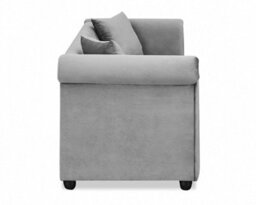 Home Detail Ascot 3-Seater Velvet Chesterfield Sofa With Matching Scatter Cushions, Grey Velvet - thumbnail 4