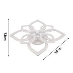 72Cm 80W Dimmable Led Floral Ceiling Light With Remote Control White - thumbnail 2