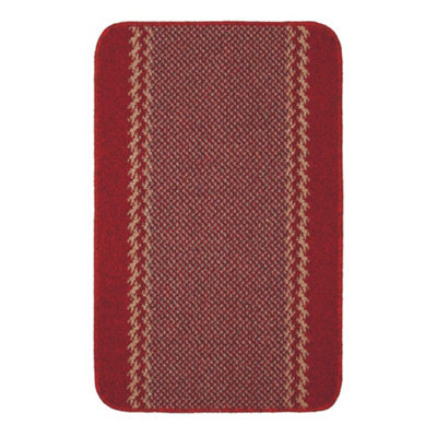 The Rugs Washable Designer Rugs & Mats Lined Bordered Design In Red  116R - image 1