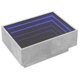 Berkfield Coffee Table With Led Concrete Grey 70X50X30 Cm Engineered Wood - thumbnail 3