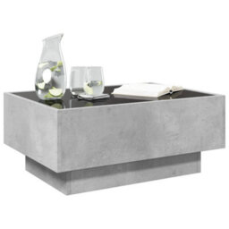 Berkfield Coffee Table With Led Concrete Grey 70X50X30 Cm Engineered Wood - thumbnail 5