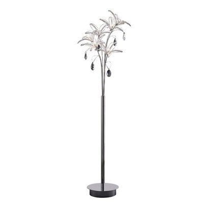Luminosa Lighting Luminosa Kenzo Floor Lamp 6 Light G4 Polished Chrome/crystal, Not Led/cfl Compatible - image 1