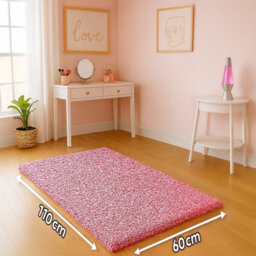 Uetian Extra Thick Heavy 5Cm Pile Soft Shaggy Rugs Modern Area Rugs Bedroom Hall Rugs Pink 60 X 110 - thumbnail 4