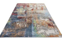 Multicolour Abstract Polyester Soft Modern Bedroom, Livingroom Rug - 120Cm X 180Cm - thumbnail 4