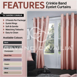 Gc Gaveno Cavailia Shiny Stripe Aura Curtains 66X90 Pink For Living Room Ring Top Window Panels With Matching Tie Backs - thumbnail 2