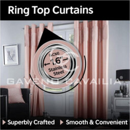 Gc Gaveno Cavailia Shiny Stripe Aura Curtains 66X90 Pink For Living Room Ring Top Window Panels With Matching Tie Backs - thumbnail 4