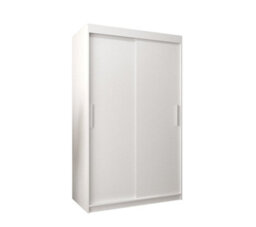 Arte Tokyo Contemporary 2 Sliding Door Wardrobe 5 Shelves 2 Rails White Matt (H)2000mm (W)1200mm (D)620mm - thumbnail 1