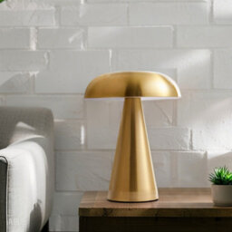 Komore Creative Mushroom Desk Lamp Touch Dimmable 3W Led-Gold - thumbnail 3