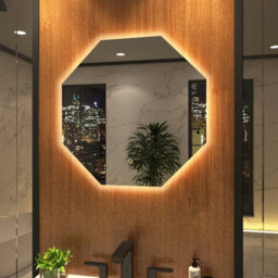 Royal Bathrooms Nova 600 X 600mm Octagon Led Illuminated Mirror With Touch Sensor Anti-Fog - thumbnail 8