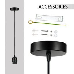 Ledsone Pink Metal Pendant Ceiling Light With E27 Socket And Pre Wired Cord Grip For Bedroom Kitchen Hallway - thumbnail 4