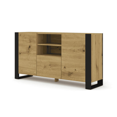 Arte Mondi Sideboard Cabinet In Oak Artisan W1580mm X H840mm X D400mm - image 1