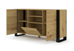 Arte Mondi Sideboard Cabinet In Oak Artisan W1580mm X H840mm X D400mm - thumbnail 2