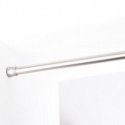 Toolty Telescopic Net Curtain Pole 140-260Cm - No Drill Spring Tension Rod - For Kitchen, Bathroom, Bedroom, Living Room - Satin Chrome - thumbnail 2
