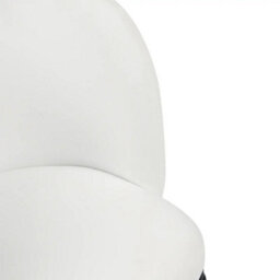 Frida Set Of 2 White Velvet Dining Chairs With Black Metal Frame - thumbnail 6