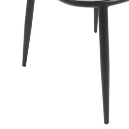 Frida Set Of 2 White Velvet Dining Chairs With Black Metal Frame - thumbnail 5