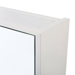 Wyld And Coco Brightnest White Plywood Mirror Cabinet 80 X 70 Cm - Wall-Mounted Two-Door With Shelves - thumbnail 8