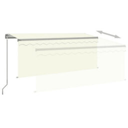 Berkfield Manual Retractable Awning With Blind 3X2.5M Cream - thumbnail 4