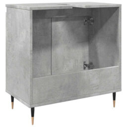 Berkfield Industrial Bathroom Cabinet Concrete Grey 58X33X60 Cm Engineered Wood - thumbnail 6