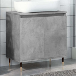 Berkfield Industrial Bathroom Cabinet Concrete Grey 58X33X60 Cm Engineered Wood - thumbnail 2