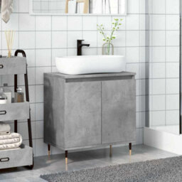 Berkfield Industrial Bathroom Cabinet Concrete Grey 58X33X60 Cm Engineered Wood - thumbnail 3