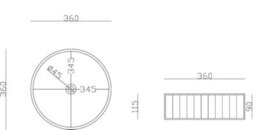 Affine 600mm Bathroom Countertop Vanity Unit Round Fluted Basin Wall Hung Soft Close Oak - thumbnail 4