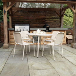 Royalcraft Porto 100Cm 5Pcs Round Dining Set Champagne - thumbnail 2