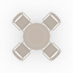 Royalcraft Porto 100Cm 5Pcs Round Dining Set Champagne - thumbnail 7