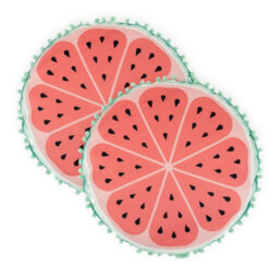 Gardenwize Pair Of Outdoor Garden Sofa Chair Furniture Scatter Cushions- Watermelon - thumbnail 2