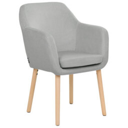 Beliani Dining Chair Yorkville Ii Velvet Grey - thumbnail 1