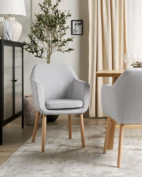 Beliani Dining Chair Yorkville Ii Velvet Grey - thumbnail 2