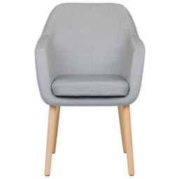 Beliani Dining Chair Yorkville Ii Velvet Grey - thumbnail 4