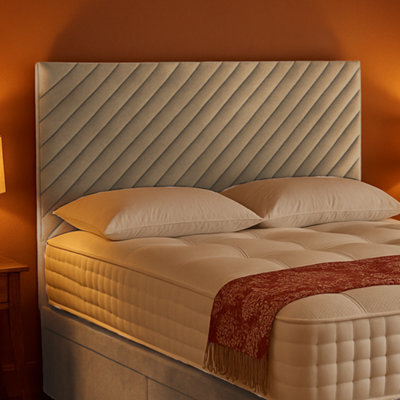 "Urban Textures - Seren Luxury 20"" High Velvet Fabric Upholstered Headboard - Mink" - image 1