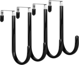 4 Door Hooks, Over-The-Door Coat Rack, Standard Drawer, Cupboard, Wardrobe, Kitchen - thumbnail 1