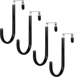 4 Door Hooks, Over-The-Door Coat Rack, Standard Drawer, Cupboard, Wardrobe, Kitchen - thumbnail 3
