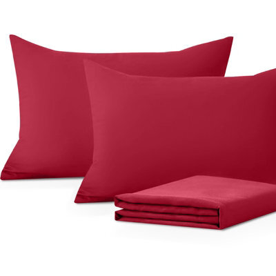 Moonlight Bedding Pillowcase Pack Of 2-Envelope Closure Super Soft Brushed Microfiber House Wife Pillow Cover,(Red,50X75 Cm) - image 1