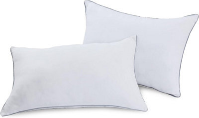 Nod Off Hollowfibre Soft Pillows Pack Of 2 - Hypoallergenic Egyptian Cotton Bed Pillows, Suitable For Back And Side Sleepers - image 1