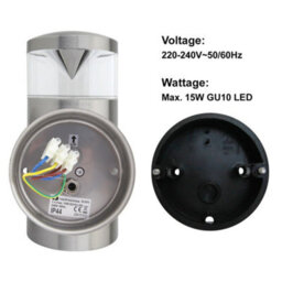 Long Life Lamps Company Modern Outdoor Wall Light Clear Diffuser Stainless Steel Zlc073 - thumbnail 5