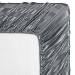 Ameha Stripe Fitted Sheet 40 Cm Deep Pocket- Hypoallergenic Easy Care Grey Bed Sheets Uk King Bedsheet(152X200Cm) - thumbnail 8